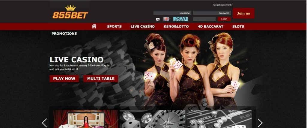 855bet Live Casino