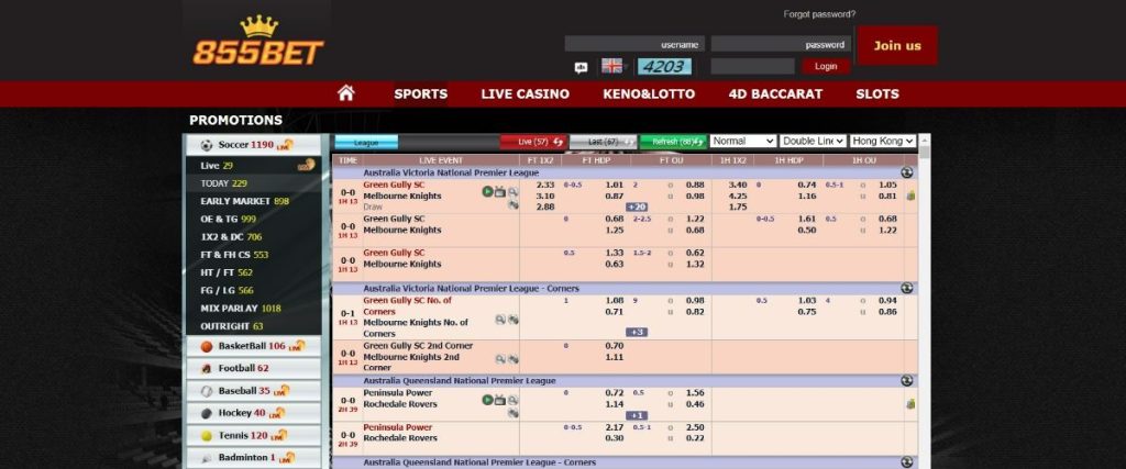 855bet Cambodia Overall Sports Betting Platform