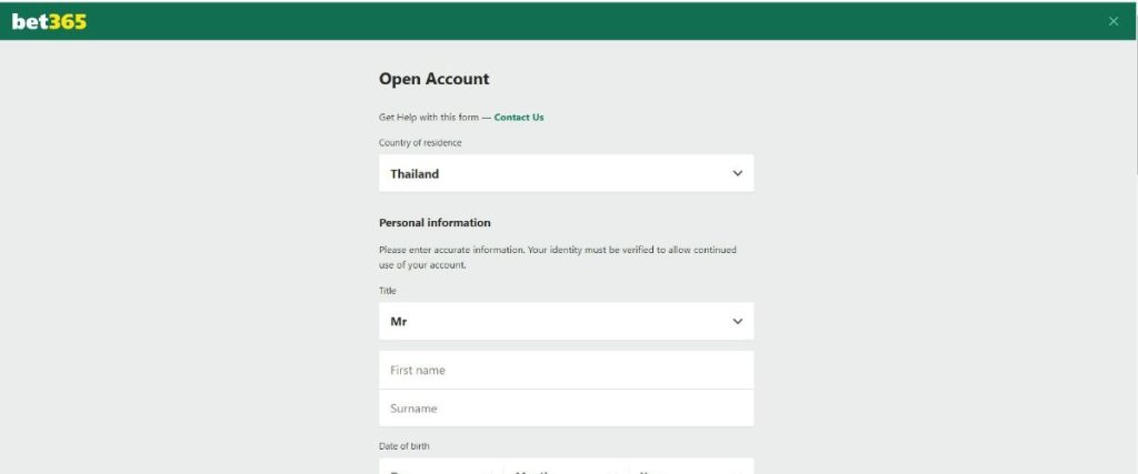 Bet365 Registration & Deposit