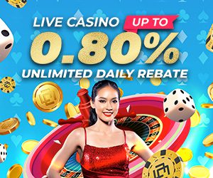 Live Casino 0.8% Unlimited Daily Rebate