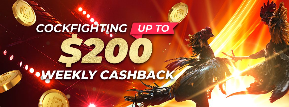 Cockfighting up to $200 Weekly Cashback