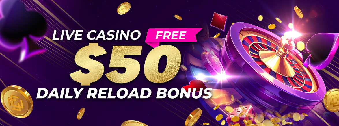 Casino 20% Daily Reload Bonus 50 USD