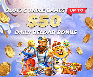 Slots & Table Games 25% Daily Reload Bonus 50 USD