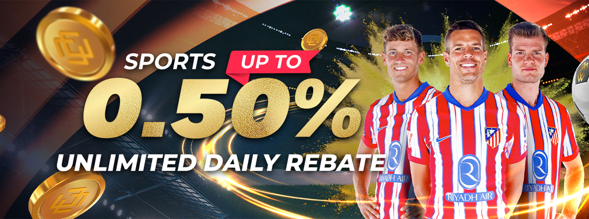 Sports up to 0.50% Unlimited Daily Rebate